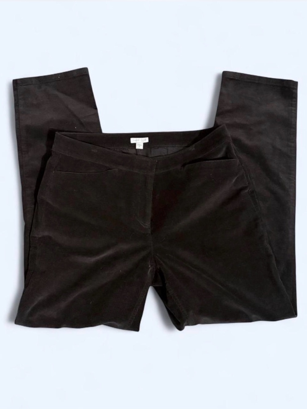 J. Jill Black Straight Leg Velvet Pants